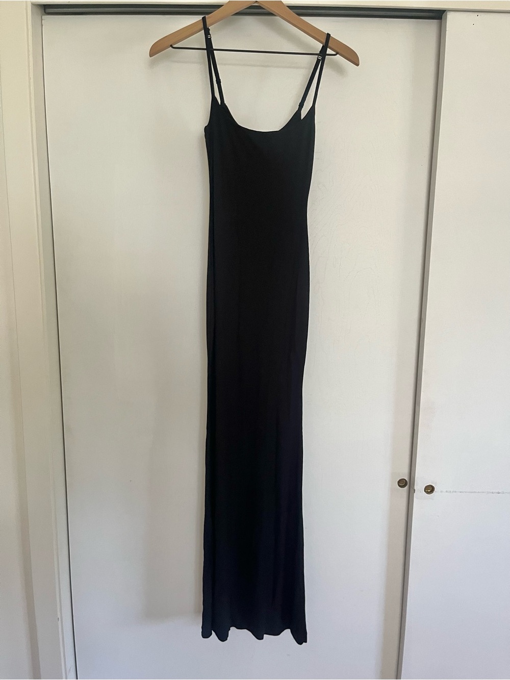 SKIMS Soft Lounge Petite Long Slip in Onyx